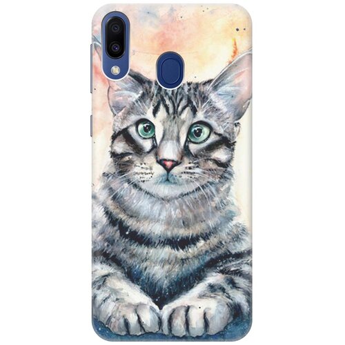 фото Re:paчехол - накладка artcolor для samsung galaxy m20 с принтом "ушастый котик"