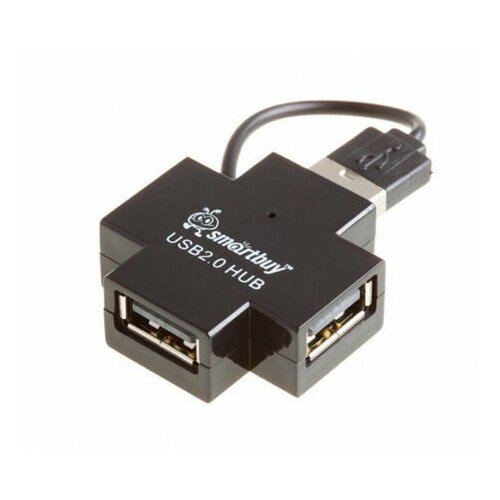 USB Хаб Smartbuy 4 порта, SBHA-6900 (Черный) usb 3 0 хаб smartbuy 6000 4 порта черный sbha 6000 k