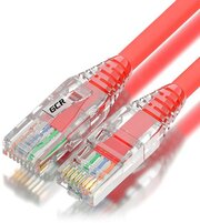 GCR Патч-корд 1.5м LSZH UTP кат.5e красный коннектор ABS 24 AWG ethernet high speed 1 Гбит/с RJ45 1.5 метра сетевой кабель для интернета ноутбука телевизора игровой приставки