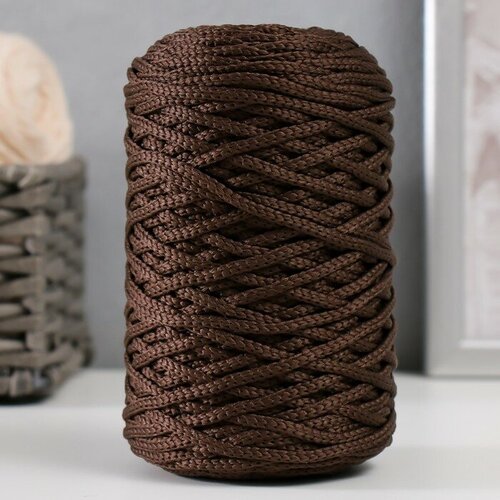 MARU Шнур для вязания 100% полиэфир 3мм 100м/200±20гр (11-шоколад)