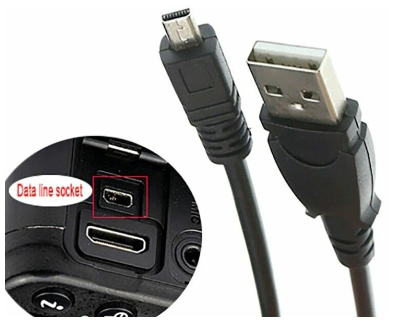 USB кабель, провод, адаптер Nikon UC-E6 (U007). 1 метр