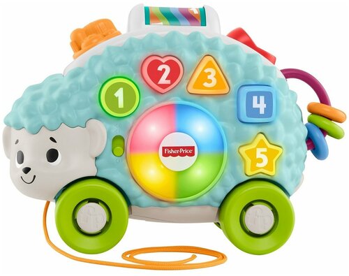 Развивающая игрушка Fisher-Price Линкималс Обучающий Ёжик музыкальный GJB14, голубой