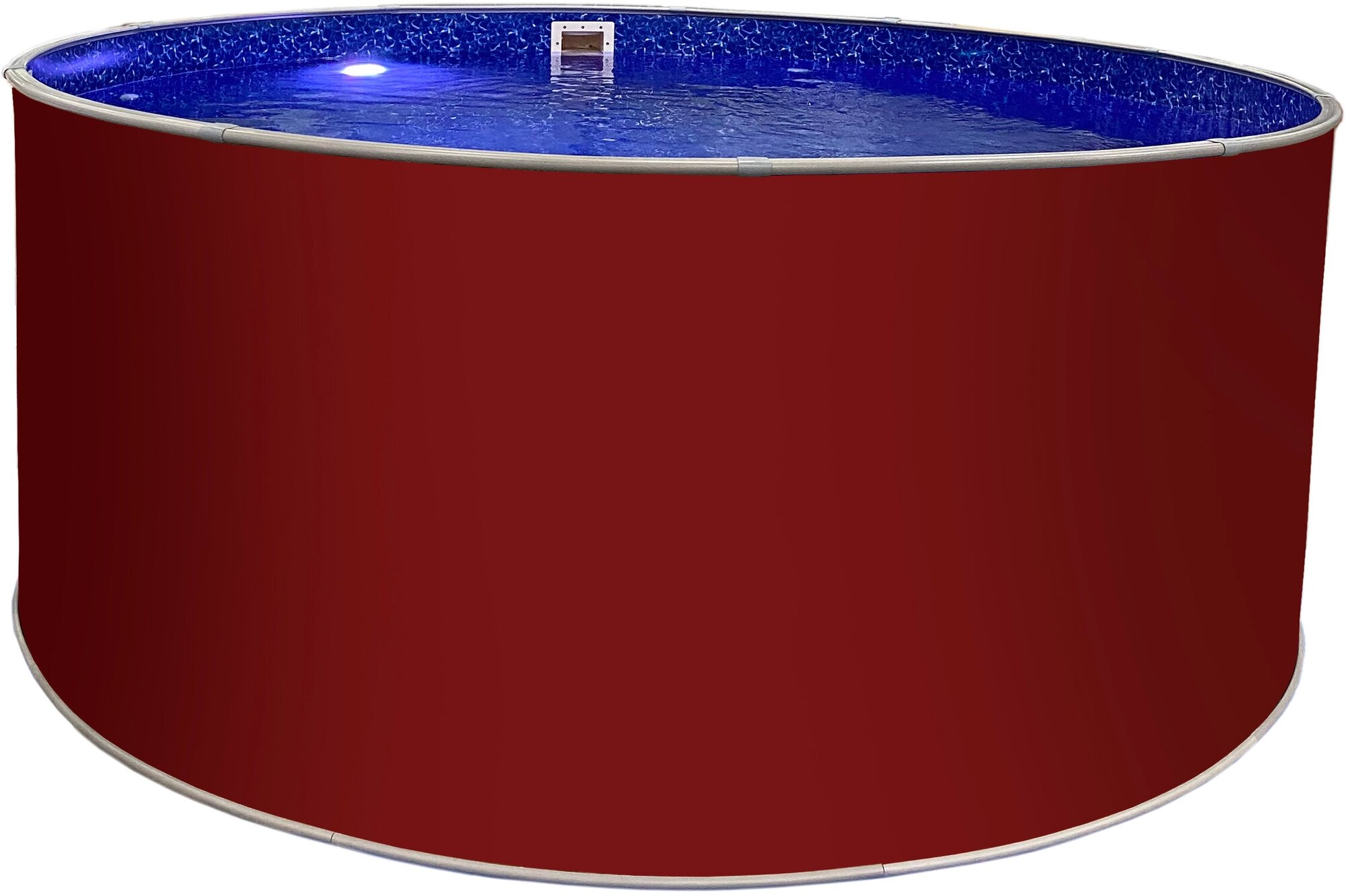 Бассейн каркасный морозоустойчивый круглый Лагуна 200 х 125 см, Рубиново-красный - фотография № 1