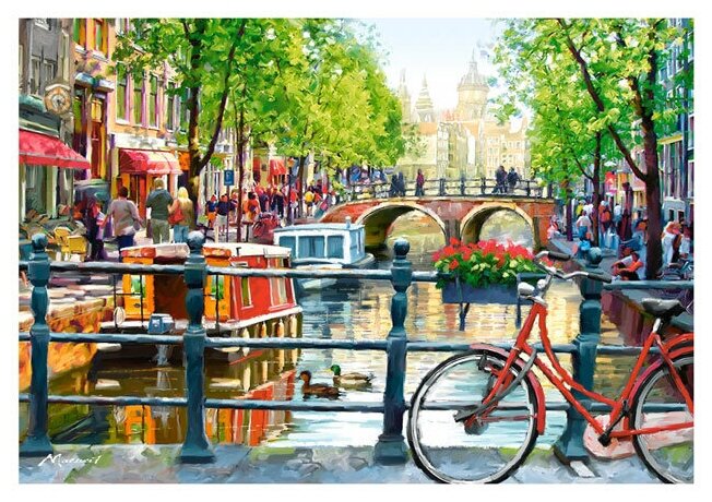 Puzzle-1000 "Пейзаж Амстердам" (C-103133) - фото №2