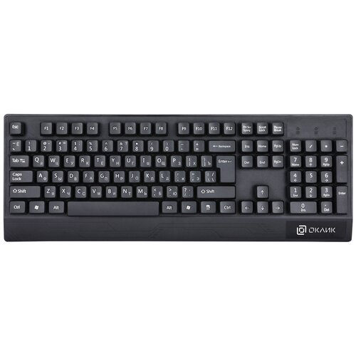 Клавиатура Oklick 115M USB c подставкой для запястий черный 1678098 167600₽