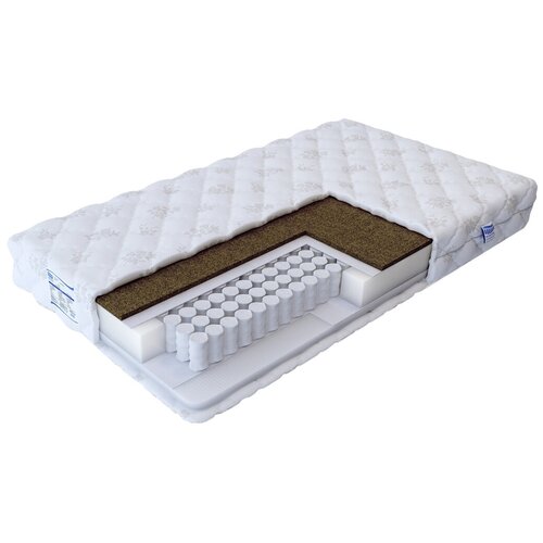 фото Матрас промтекс-ориент soft кокос-струтто, пружинный, белый