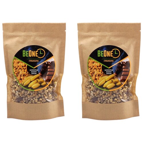 фото Набор гранола шоколад банан орехи beone 2штх250 гр. мюсли запеченные.