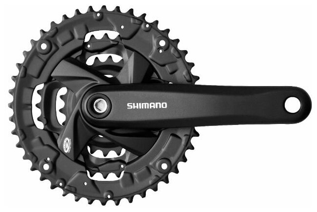 Система шатунов Shimano Altus FC-M371, квадрат, 175 мм, 44/32/22T, черная, EFCM371E422XL