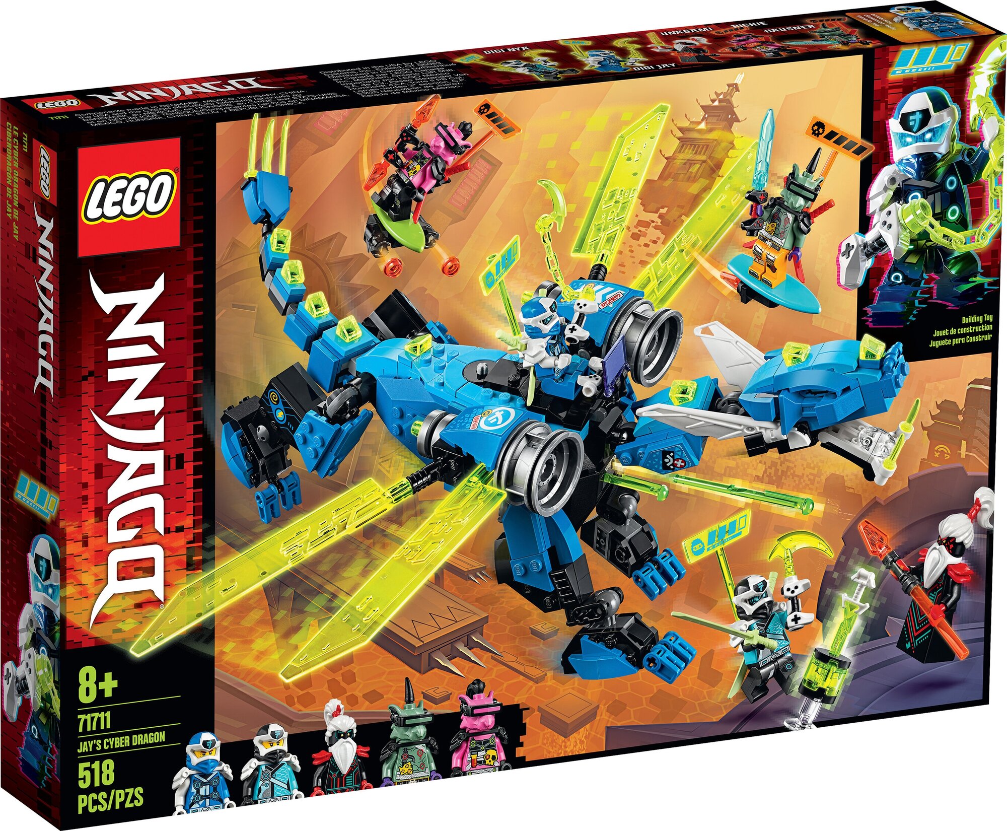 Конструктор LEGO Ninjago 71711 Кибердракон Джея, 518 дет.