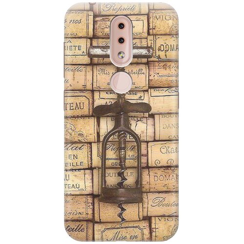 фото Re:paчехол - накладка artcolor для nokia 4.2 с принтом "штопор и вино"