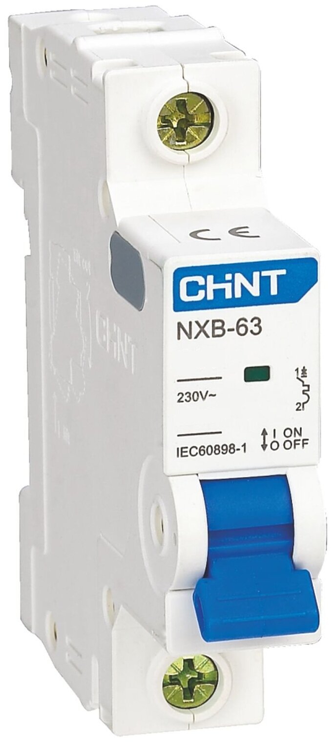 CHINT Авт. выкл. NXB-63 1P 63A 6кА х-ка D, CHINT, арт.814033