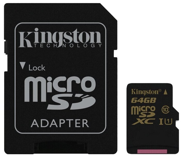 Kingston Карта памяти microSD 64ГБ Kingston SDCA10/64GB