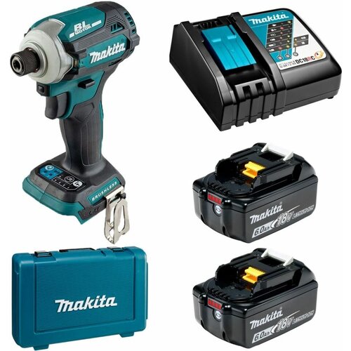 Шуруповерт ударный аккумуляторный 18В LXT - 180Нм аккумулятор 2х6Ач и зу Makita DTD157RGE 4222000₽