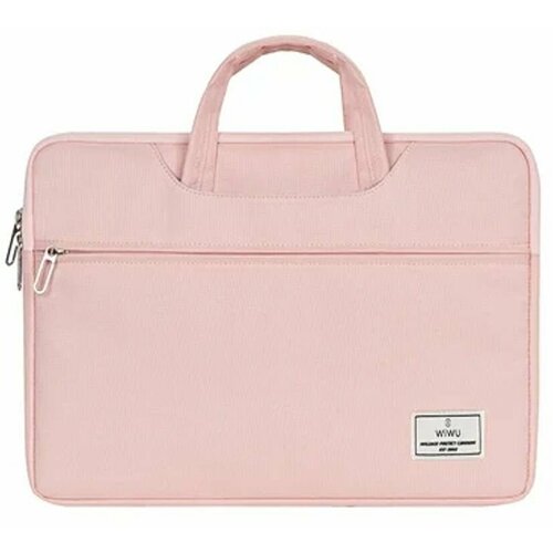 сумка 15 4 wiwu decompression handbag pink 13240 Сумка для ноутбука WiWU ViVi Laptop Handbag для Macbook 15.6 дюймов, водонепроницаемая - Розовая