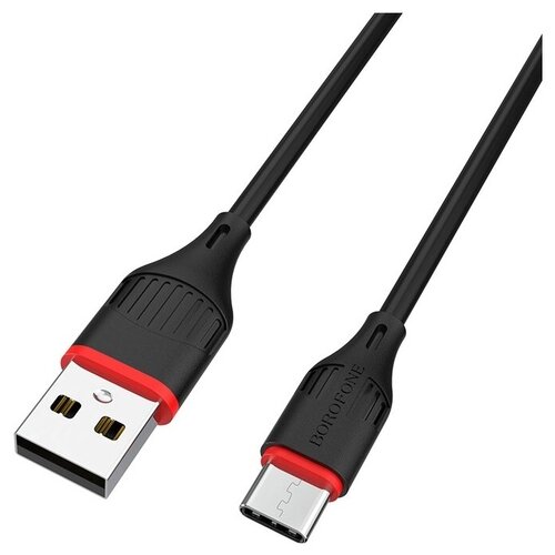 Кабель Borofone BX17 Enjoy USB - USB-C, 1 м, 1 шт., черный кабель usb borofone bx17 для microusb 2 4a длина 1 метр белый