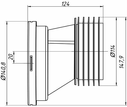 Эксцентрик ф110 с 40мм смещением Ани Пласт W0420