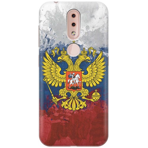 фото Gosso ультратонкий силиконовый чехол-накладка для nokia 4.2 с принтом "герб и флаг рф"