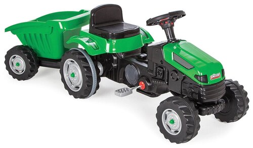 Педальная машина Tractor с прицепом Pilsan Green/Зеленый (3-8лет)