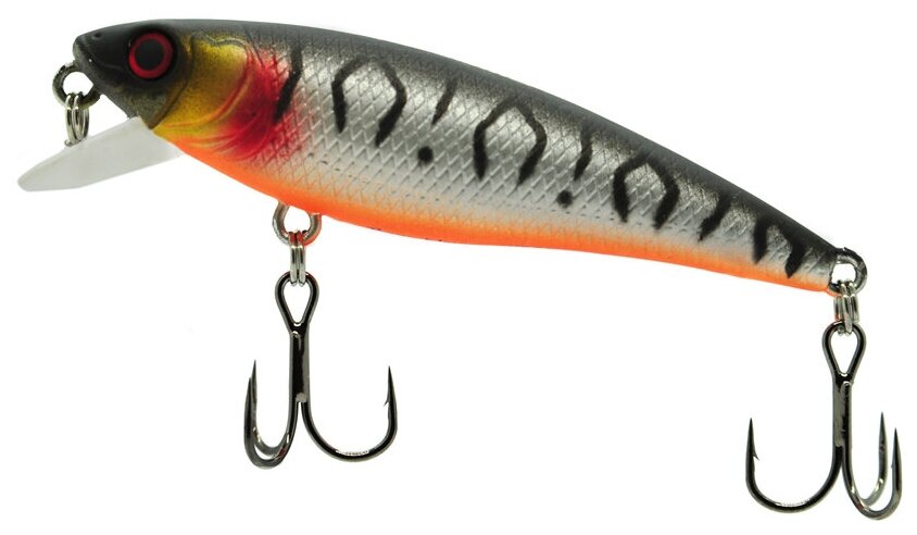 Воблер для рыбалки Mottomo Bang Minnow 65SP 6,3g Silver Tiger минноу суспендер для спиннинга, твичинга. Приманка на щуку