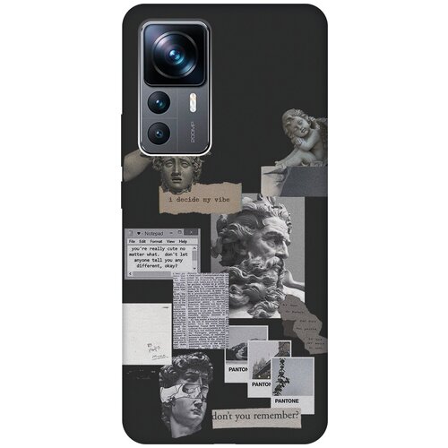 Матовый чехол Antic Stickers для Xiaomi 12T / 12T Pro / Сяоми 12Т / 12Т Про с 3D эффектом черный матовый чехол retriver для xiaomi 12t 12t pro сяоми 12т 12т про с 3d эффектом розовый