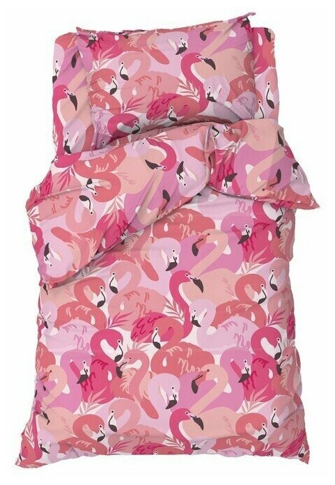 Постельное бельё Этель 15 сп 'Flamingo garden' 143х215 см 150х214 см 50х70 см -1 шт 100 хлопок бязь
