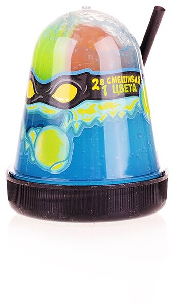 Лизун "Slime "Ninja", 2 в 1 смешивай цвета, синий и желтый, 130 г. (арт. S130-1)
