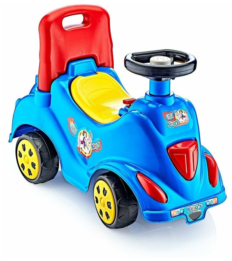 Машина-каталка Cool Riders, с клаксоном, синяя GUCLU 4263_Blue
