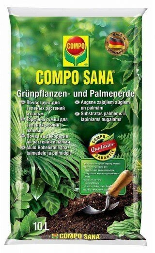 Почвогрунт COMPO SANA для зеленых растений и пальм, 10 л - фотография № 12