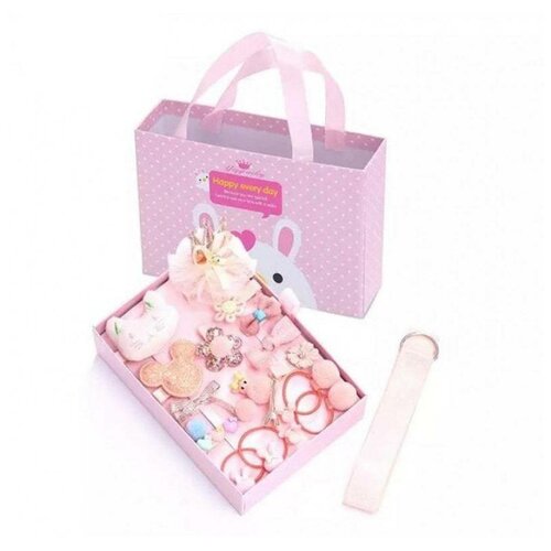 фото Детский набор заколок для волос "happy every day" 18b персиковый happy everyday