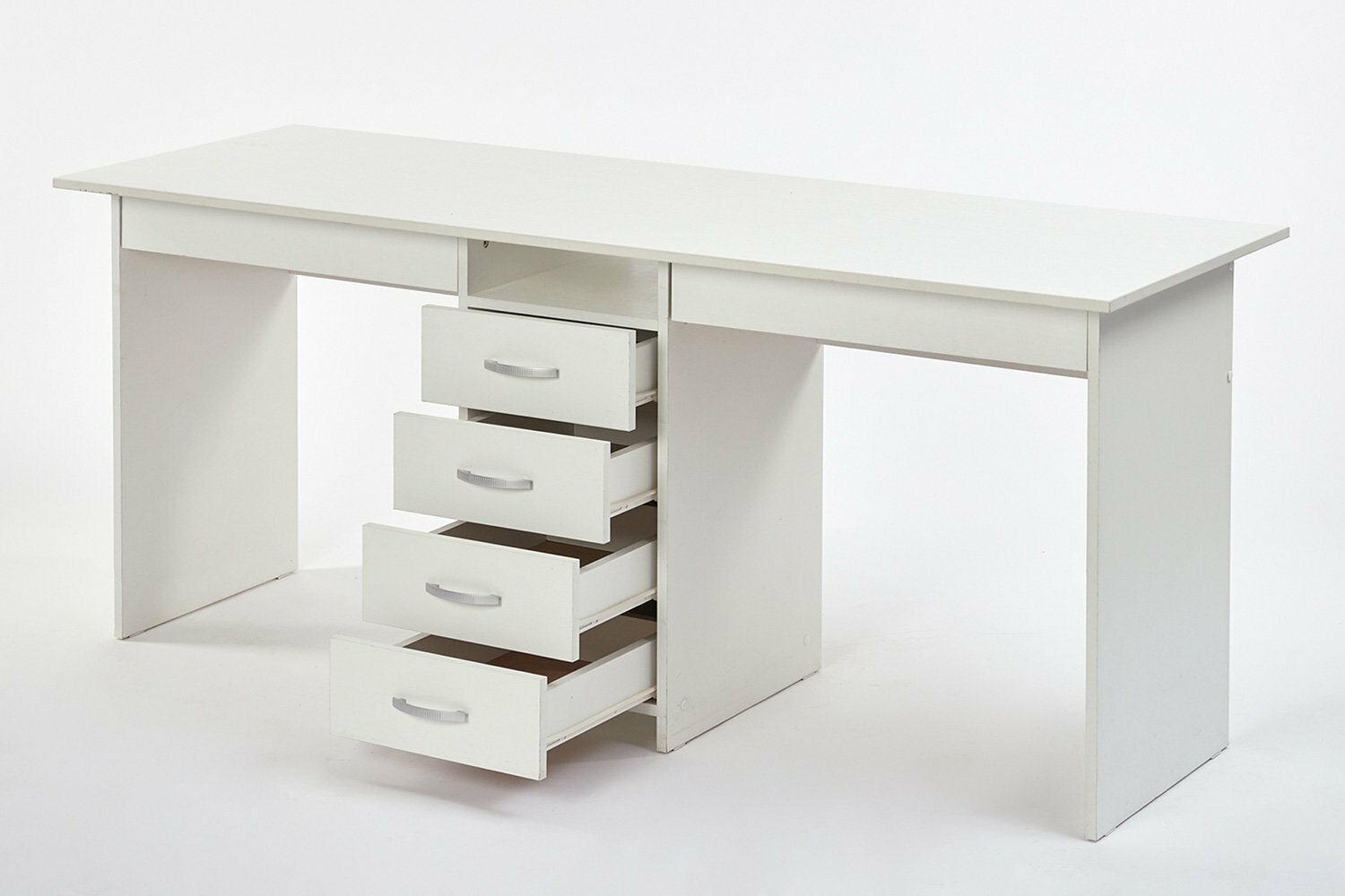 Письменный стол Тандем, 174,8х75х60, цвет белый с текстурой дерева