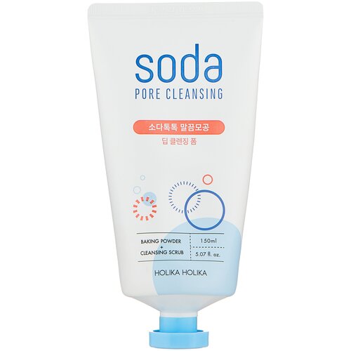 Holika Holika глубоко очищающая пенка для лица Soda Tok Tok Clean Pore Deep Cleansing Foam, 150 мл, 150 г holika holika гидрофильное масло для лица soda tok tok clean pore deep cleansing oil 150 мл 190 г