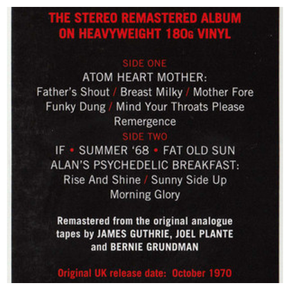 Atom Heart Mother Виниловая пластинка Parlophone - фото №3