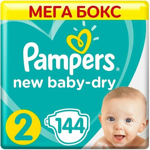 Подгузники Pampers New Baby-dry №2 4-8кг 144шт х 2шт