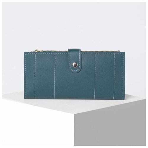 фото Кошелек жен 10-01-01 лаура, 18,5*1,5*8,5, 2 отд, д/карт, д/монет, зеленый 5072535 сима-ленд