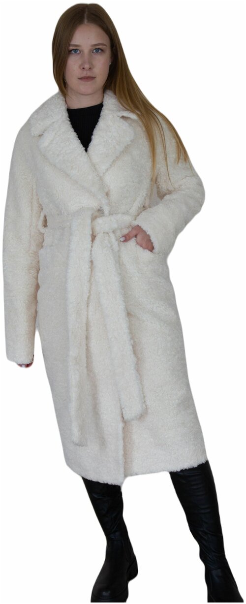 KR-215N Пальто женское белый Kristina Moda 50