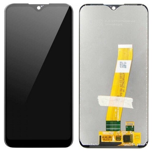 Дисплей для телефона Samsung A015F (A01) в сборе с тачскрином Черный (Узкий коннектор) дисплей с тачскрином для samsung galaxy a01 a015f черный широкий шлейф aa