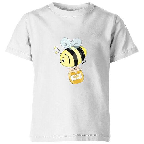 Футболка Us Basic, размер 4, белый детская футболка пчела с медом 116 синий