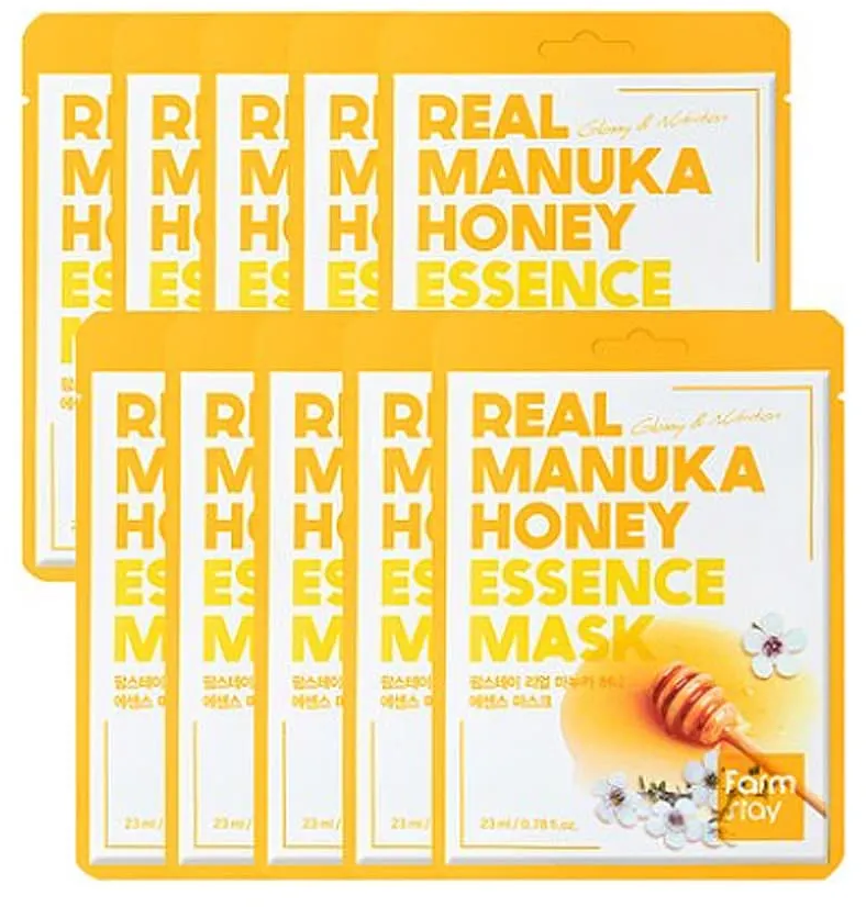 Farmstay Маска тканевая с медом манука, Real Manuka Honey Essence Mask, 10 шт, 23 мл