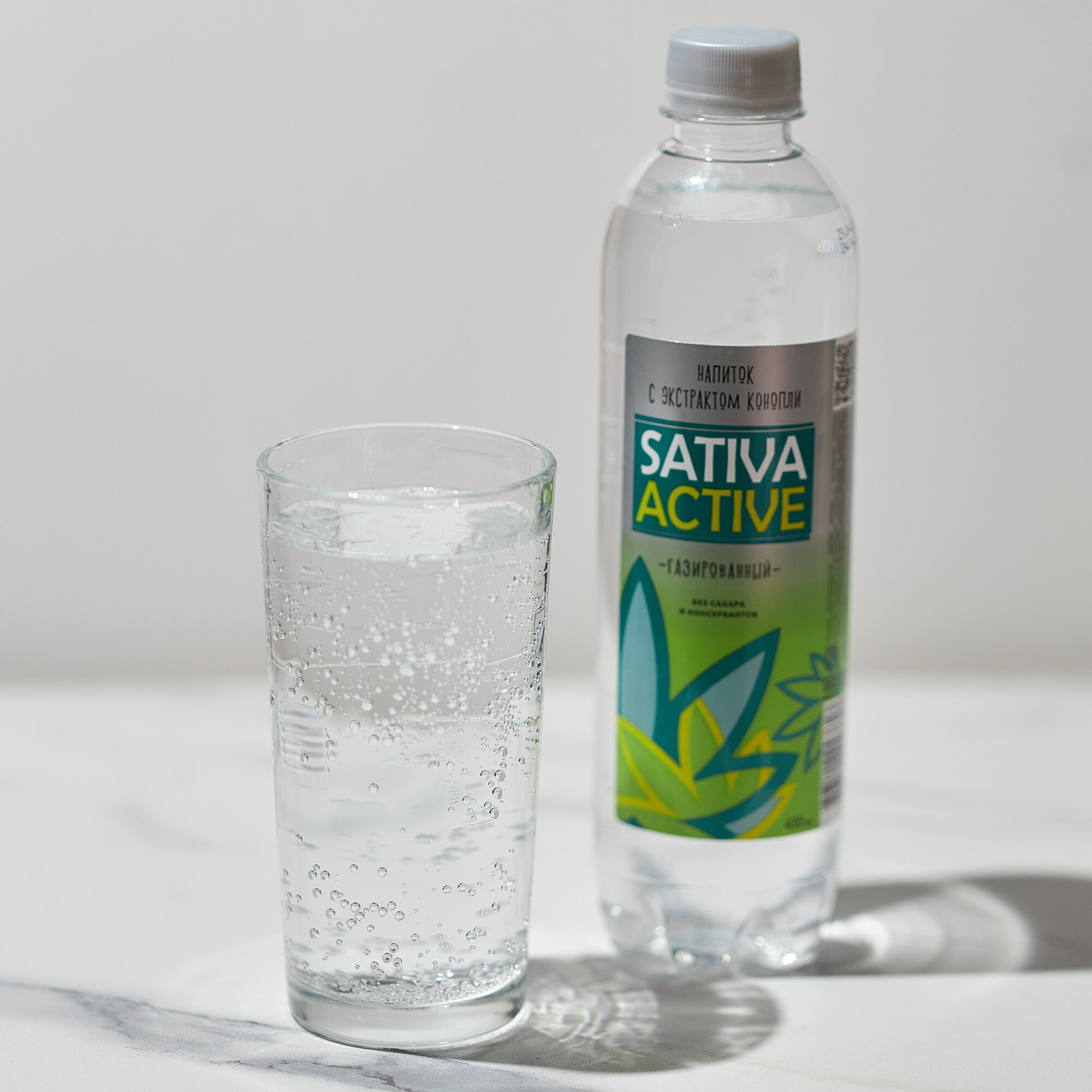 "SATIVA ACTIVE" - газированный напиток с экстрактом конопли - фотография № 2