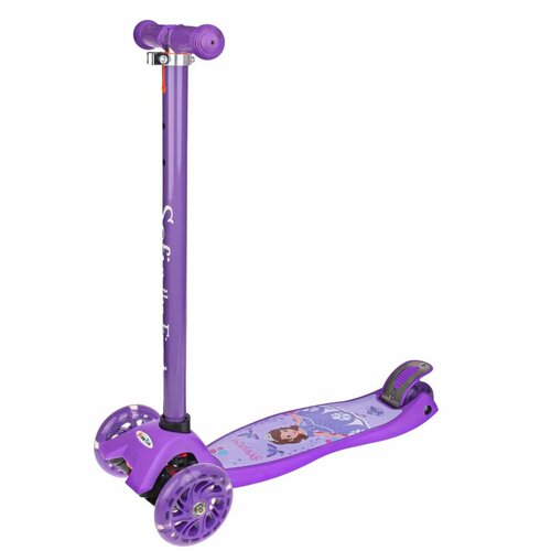 фото Детский 3-колесный самокат софия фиолетовый без бренда