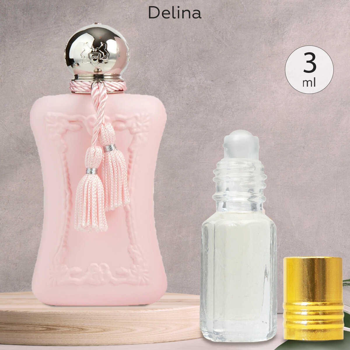 Gratus Parfum Delina духи женские масляные 3 мл (масло) + подарок