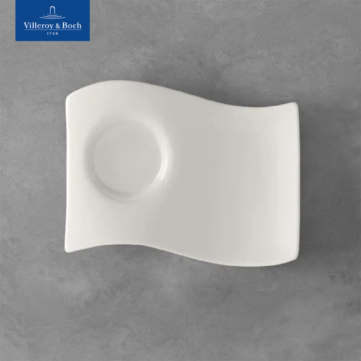 Блюдце фарфоровое NewWave, Villeroy & Boch, 22*17см, Премиум-Фарфор