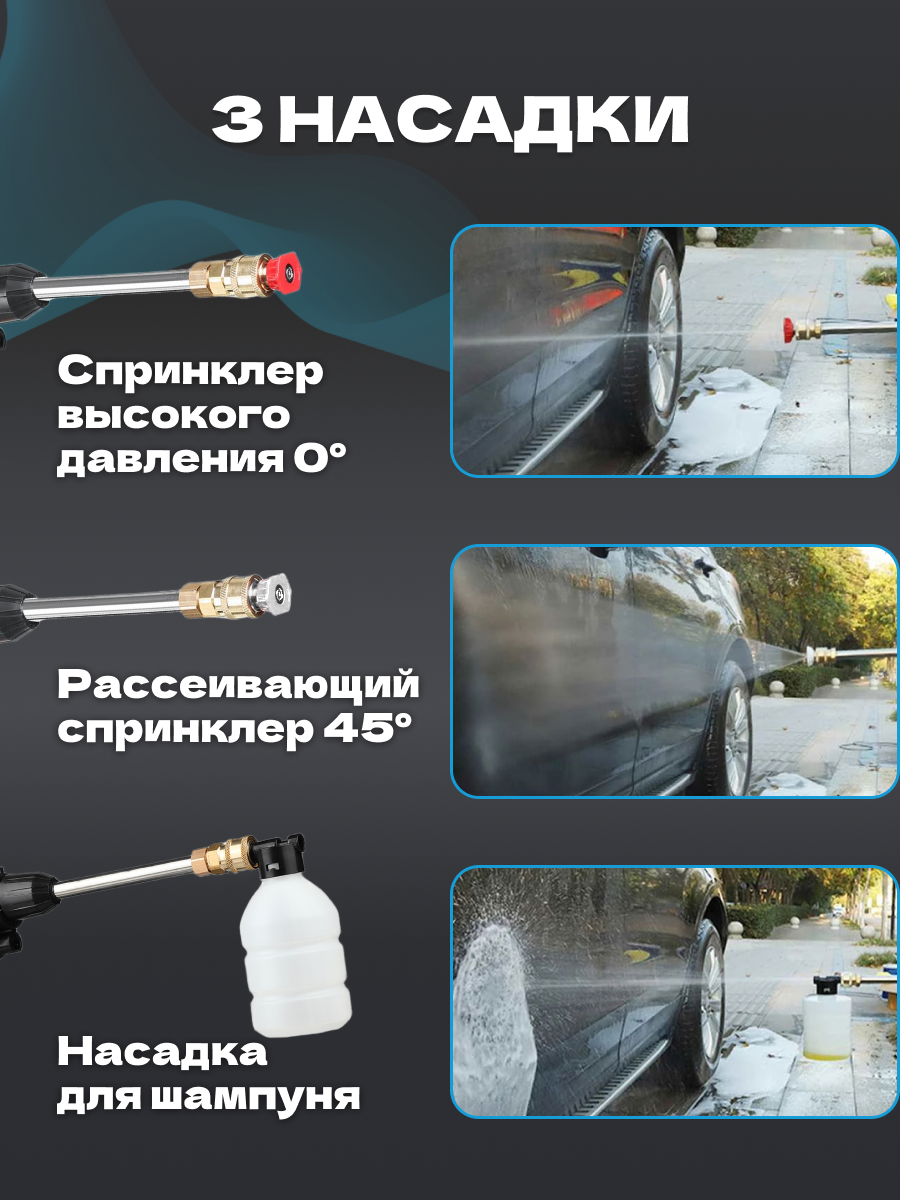 Аккумуляторная автомойка , аккумуляторная автомойка высокого давления , автомойка 30024 — фото 5