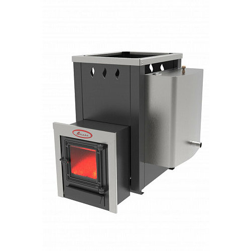 Печь для бани Волга Лайт-18ТС с баком из нержавейки 45л (слева или справа)