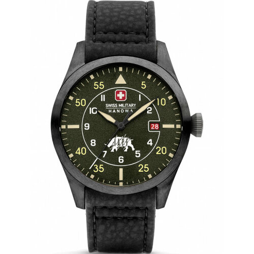фото Наручные часы swiss military hanowa smwgn0001231, зеленый, черный