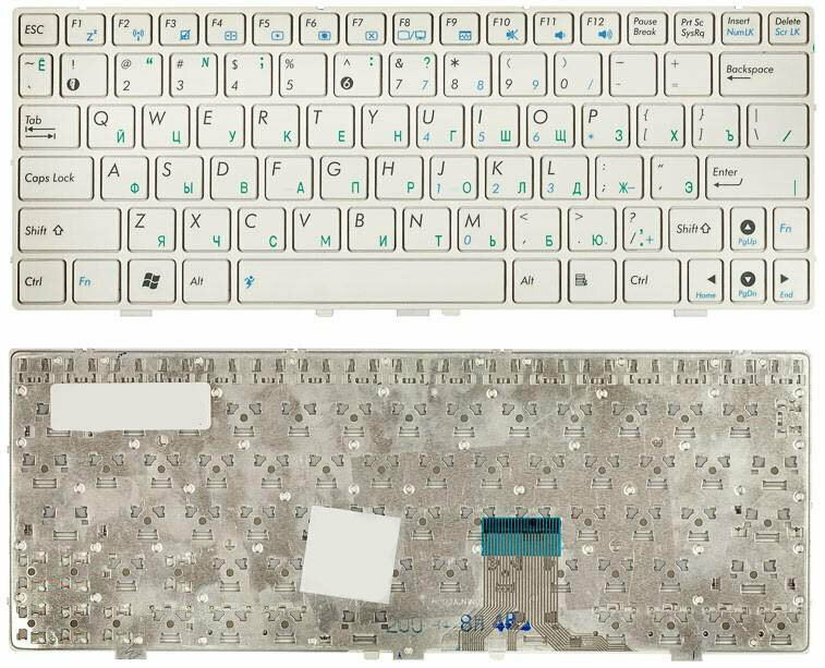 Клавиатура для ноутбука Asus Eee PC 1000 1000H 1000HD белая