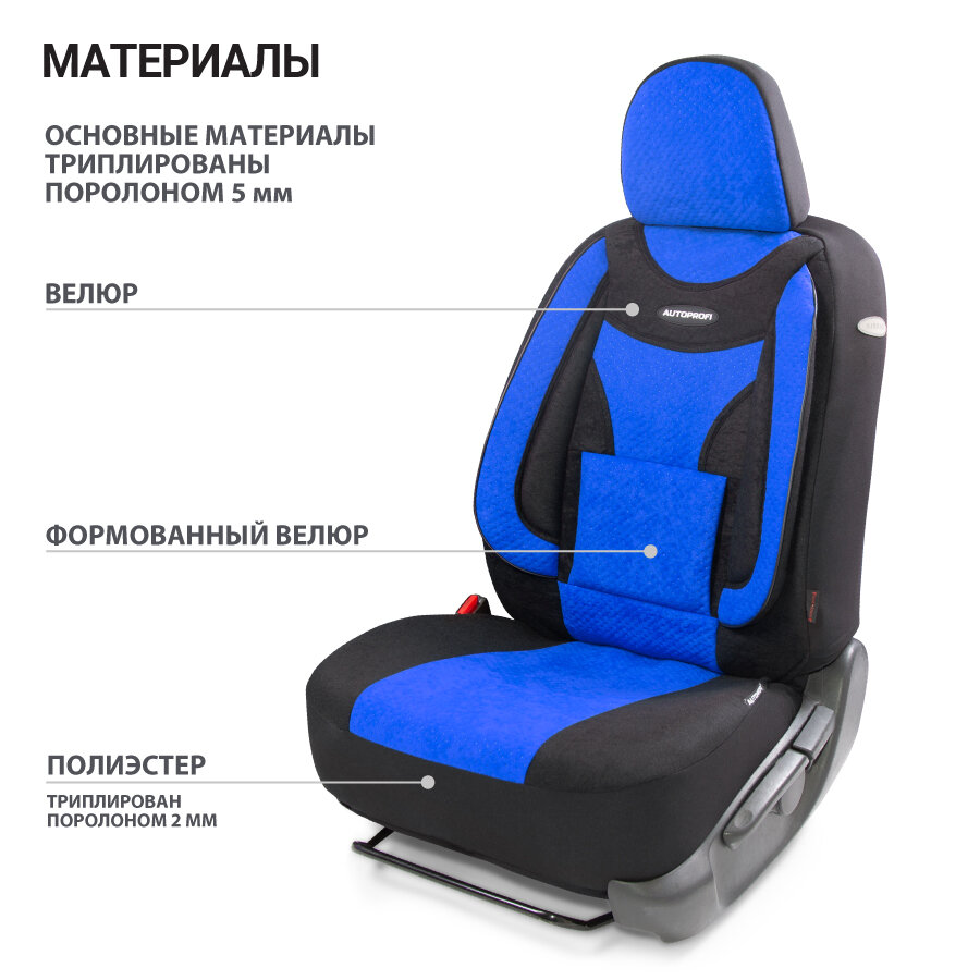 Чехлы на сиденья универсальные EXTRA COMFORT ECO-1105 BK/BL