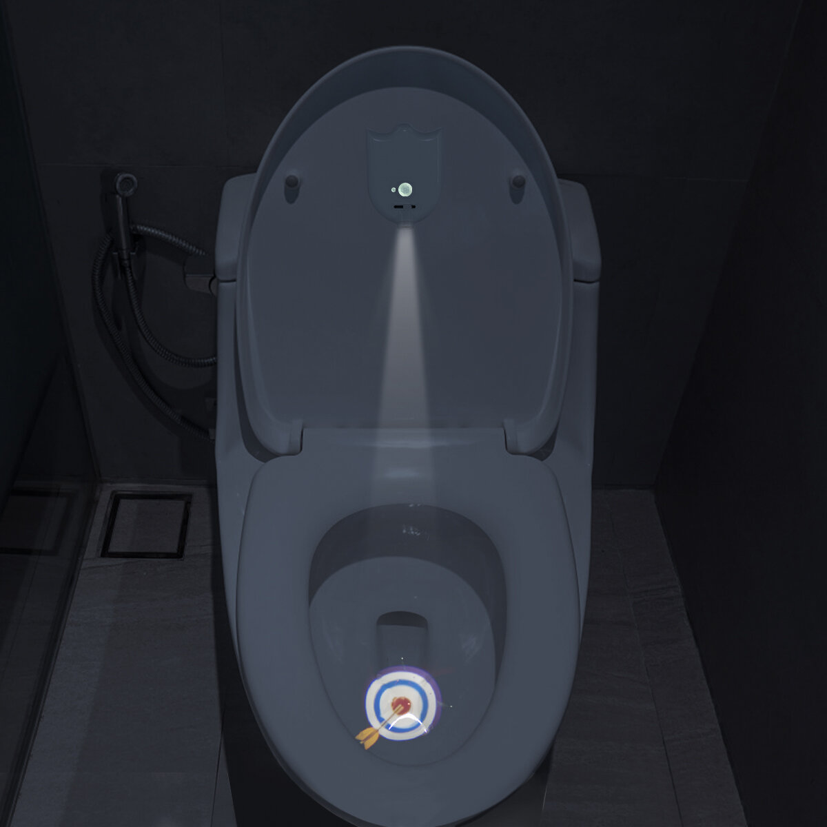 Ночник для унитаза Akenori с датчиком движения, проектор для ванной комнаты - фотография № 3
