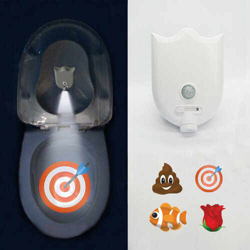 Ночник для унитаза Akenori с датчиком движения, проектор для ванной комнаты