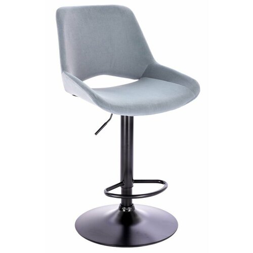 Стул барный Flash (велюр), серый